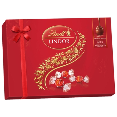 Lindt瑞士蓮 Lindor夾餡牛奶巧克力禮盒 14入(168g)