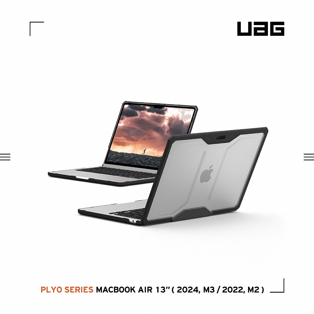 UAG Macbook Air 13吋 M2.M3 (2022/2024)耐衝擊保護殼-全透明