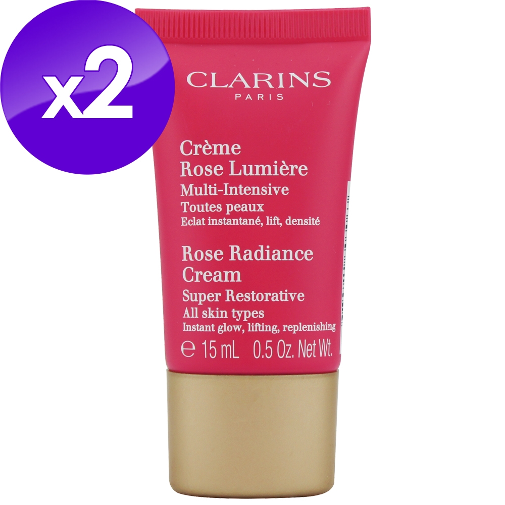 〔即期品〕CLARINS 克蘭詩 極緻活齡玫瑰亮采霜 15ml x 2（保存期限至2023/03）