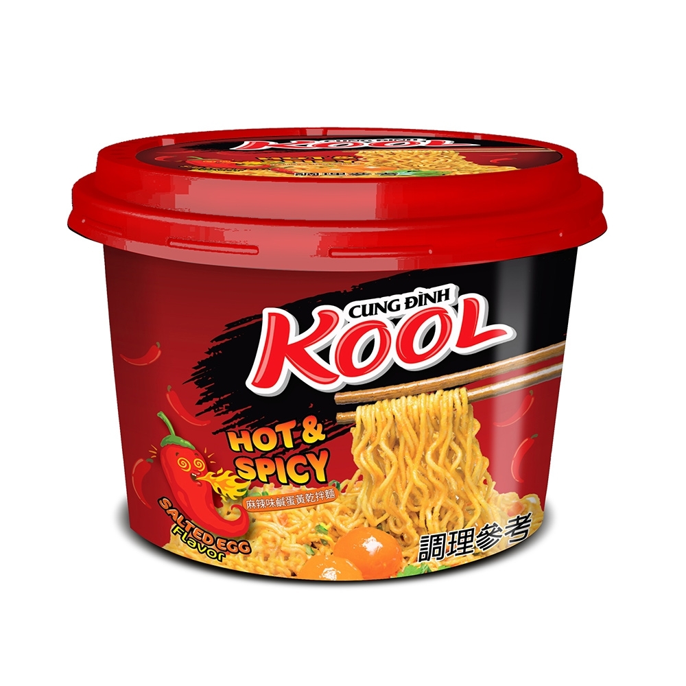 KOOL 麻辣味鹹蛋黃乾拌碗麵(92g)