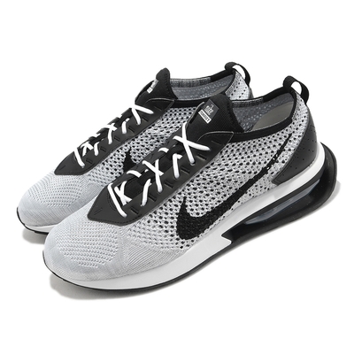 Nike 休閒鞋 Air Max Flyknit Racer 灰 黑 氣墊 針織鞋面 男鞋 運動鞋 DJ6106-002