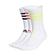ADIDAS 男女襪子-三雙入-長襪 訓練 運動 愛迪達 GQ5979 白黑粉綠 product thumbnail 1