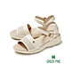 GREEN PINE牛皮輕量軟墊楔型涼拖鞋米色(00324381) product thumbnail 1