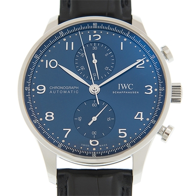 IWC 萬國錶 葡萄牙計時腕錶(IW371606)x藍x41mm