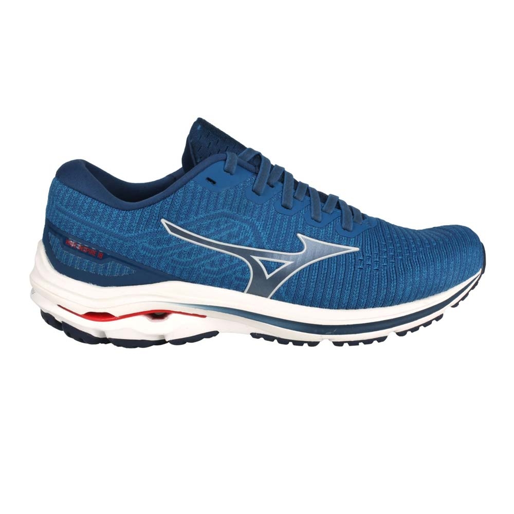 MIZUNO WAVE INSPIRE18 WAVEKNIT男慢跑鞋-4E J1GC222214 丈青灰