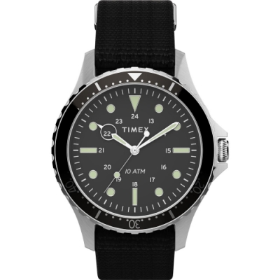 TIMEX 天美時 復刻系列 簡約復古手錶-黑 /41mm