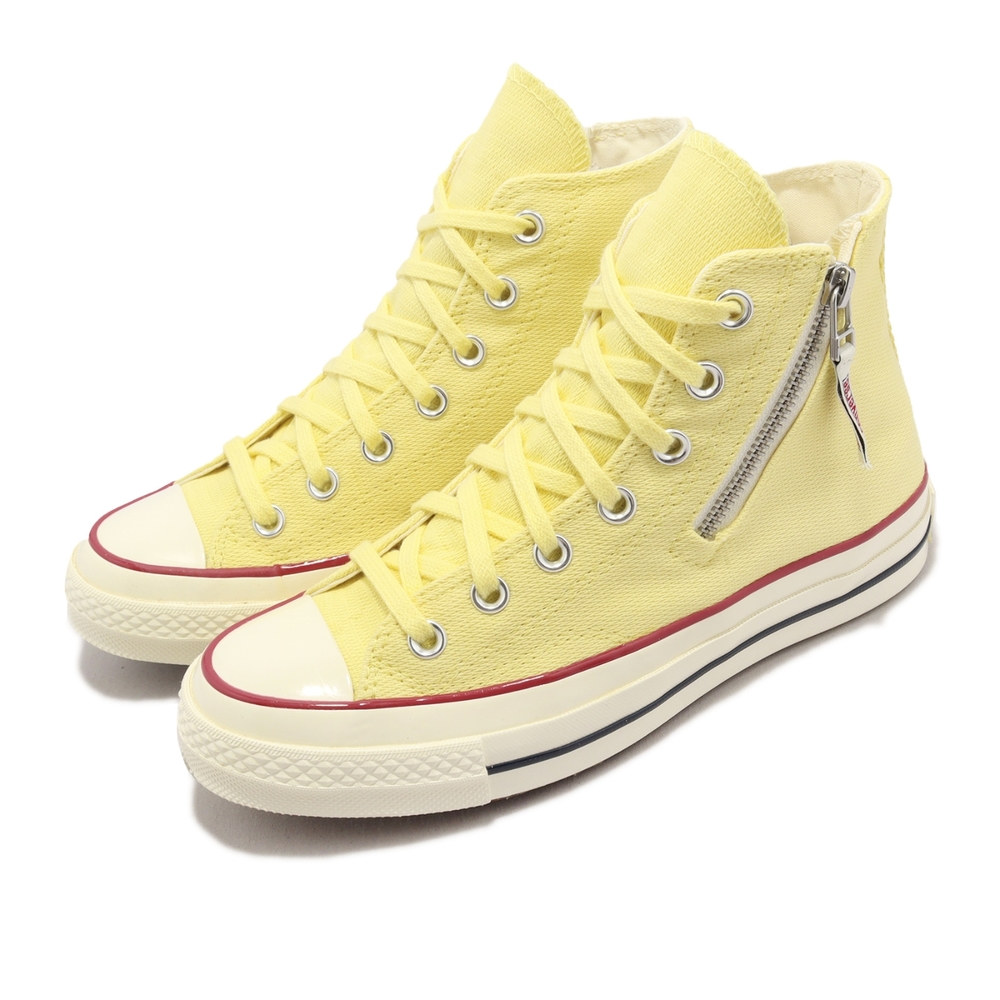 Converse 帆布鞋 Chuck 70 HI 鵝黃 白 男鞋 女鞋 拉鍊 復古 奶油底 1970 三星 A00745C