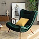 【小半家具】蝸牛沙發 北歐白橡木實木沙發躺椅 大款墨綠色天鵝絨 (H014349235) product thumbnail 1