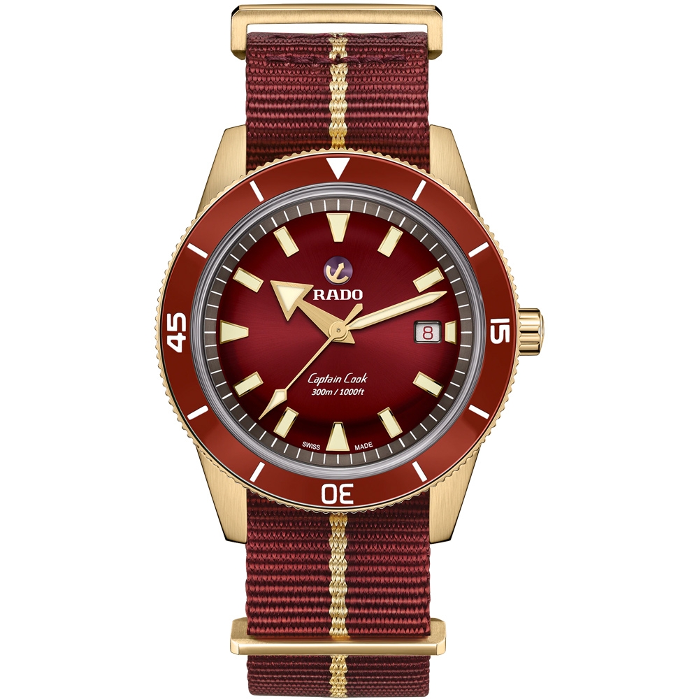RADO 雷達錶 官方授權(R02) 庫克船長青銅自動機械腕錶(R32504407)42mm