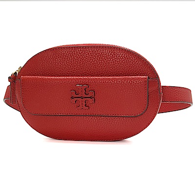 TORY BURCH BELT BAG 牛皮荔枝紋拉鍊腰包紅色