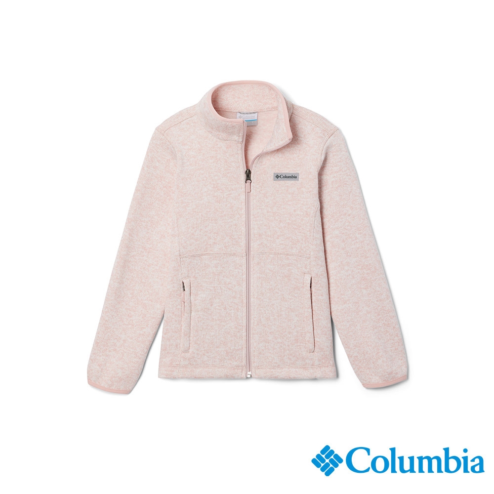 Columbia哥倫比亞 童款-Sweater Weather 針織內刷毛立領外套-淺粉色 UAY27970LK/HF