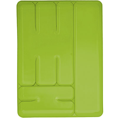 《EXCELSA》六格餐具收納盒(綠) | 抽屜格層分隔 碗筷收納