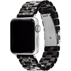 COACH Apple Watch 錶帶 38/41/42mm 適用 錶帶 迎春好禮- 黑色C字玳瑁紋(不含手錶)