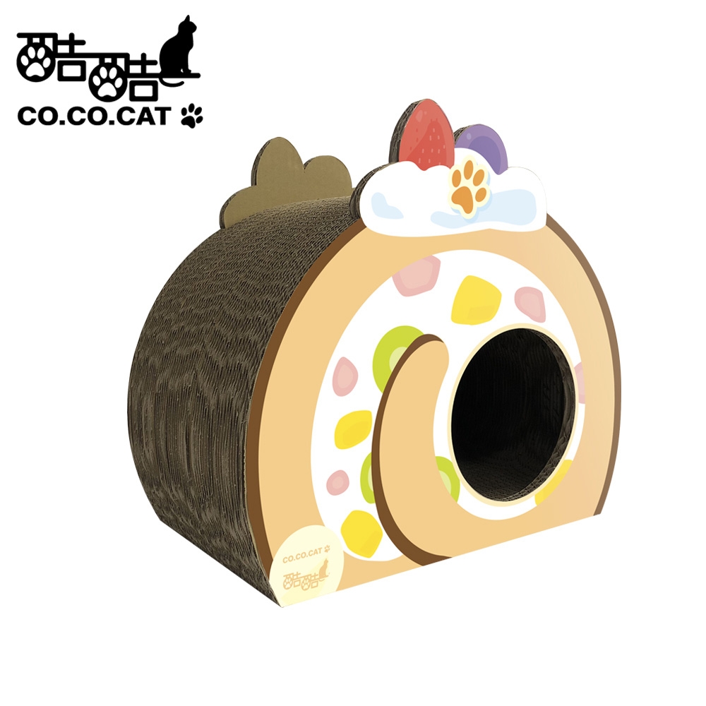 【Co.Co.Cat 酷酷貓】瑞士卷/蛋糕捲-100%台灣製貓抓板(隨機不挑色)