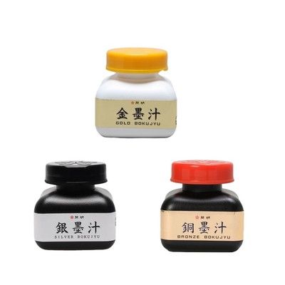 日本 開明 金/銀/銅墨汁 特殊色 墨液 60ml /瓶 BO8201、BO8211、BO8220