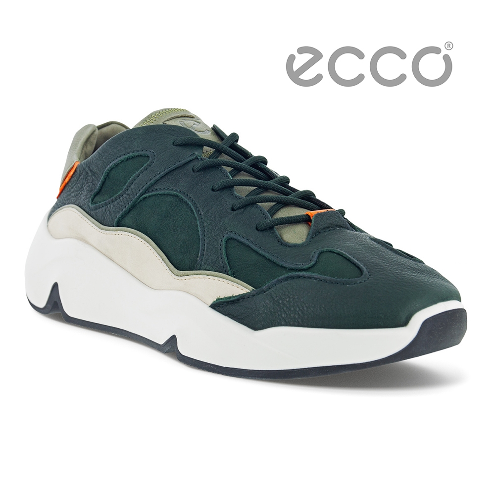 ECCO CHUNKY SNEAKER M 潮趣簡約輕量透氣休閒運動鞋男鞋藻綠色