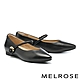 低跟鞋 MELROSE 美樂斯 氣質純色全真皮瑪莉珍尖頭低跟鞋－黑 product thumbnail 1