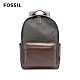 FOSSIL BUCKNER 撞色拼接後真皮後背包-灰/黑 MBG9364001 product thumbnail 1