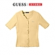 GUESS-女裝-知性好感木耳邊針織上衣-黃 原價2790 product thumbnail 1