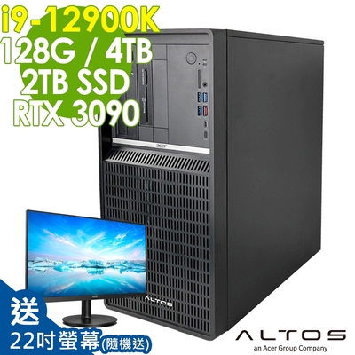 Acer Altos P10F8 高階工作站 (i9-12900K/128G/2TSSD+4TB/RTX3090_24G/700W/W11P)