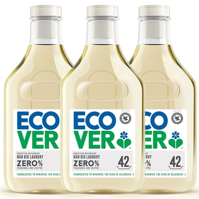 ECOVER宜珂無添加ZERO 親膚低敏洗衣精(1500ml x3罐)