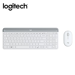 羅技 logitech MK470超薄無線鍵鼠組-珍珠白