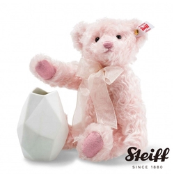 STEIFF德國金耳釦泰迪熊 Rose Teddy Bear With Vase 玫瑰泰迪熊 限量版