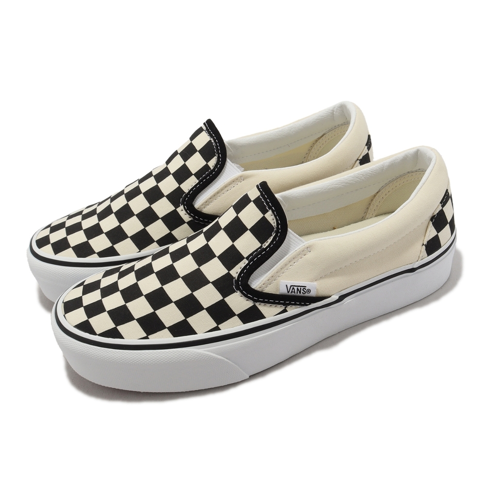 Vans 懶人鞋 Classic Slip-On Platform 黑 白 棋盤格 厚底 經典 男鞋 女鞋 VN00018EBWW