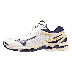 Mizuno Wave Voltage [V1GA216043] 男 排球鞋 運動 比賽 訓練 緩震 耐磨 白 丈青