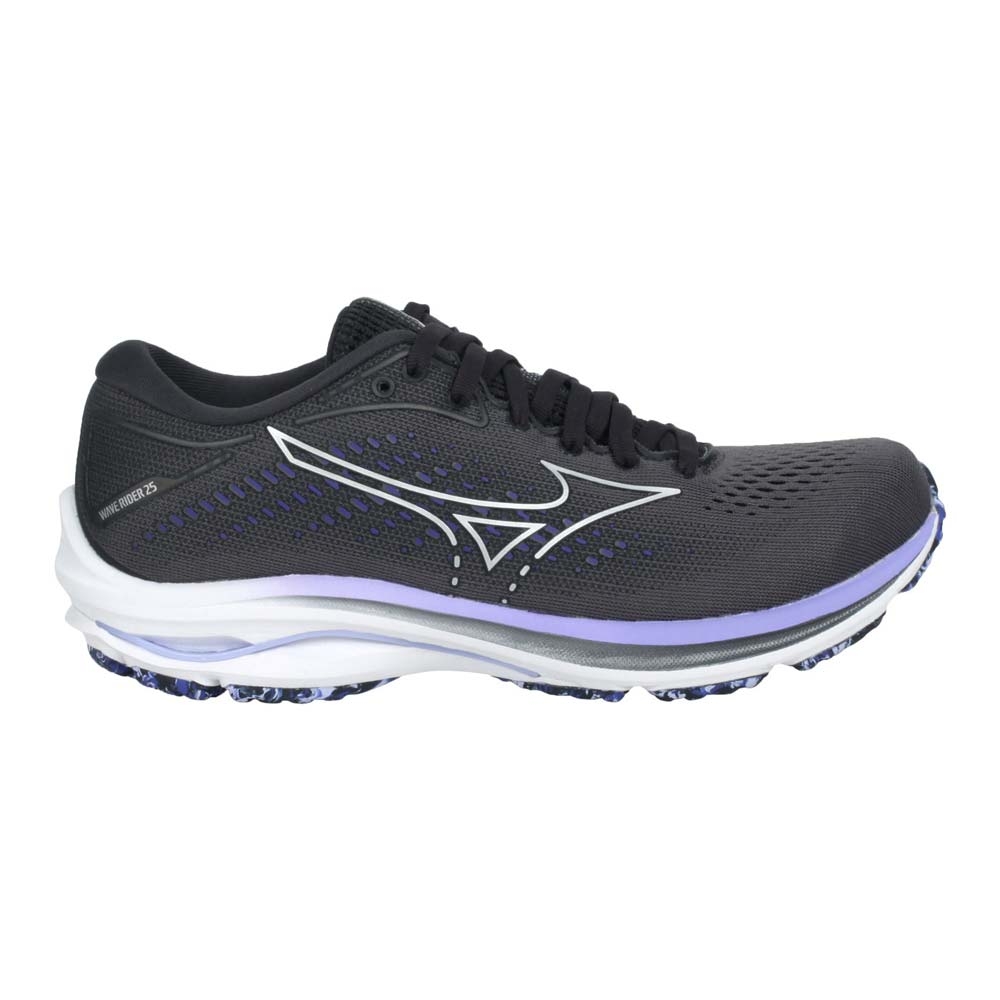 MIZUNO WAVE RIDER 25 WIDE 女慢跑鞋-4E-美津濃 J1GD210693 鐵灰紫