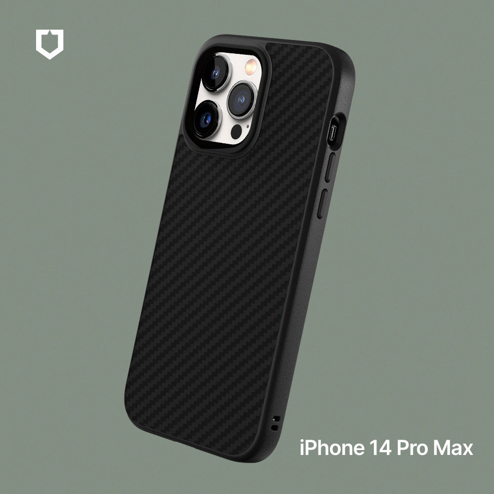 犀牛盾 iPhone 14 Pro Max(6.7吋) SolidSuit防摔背蓋手機殼-碳纖維紋路