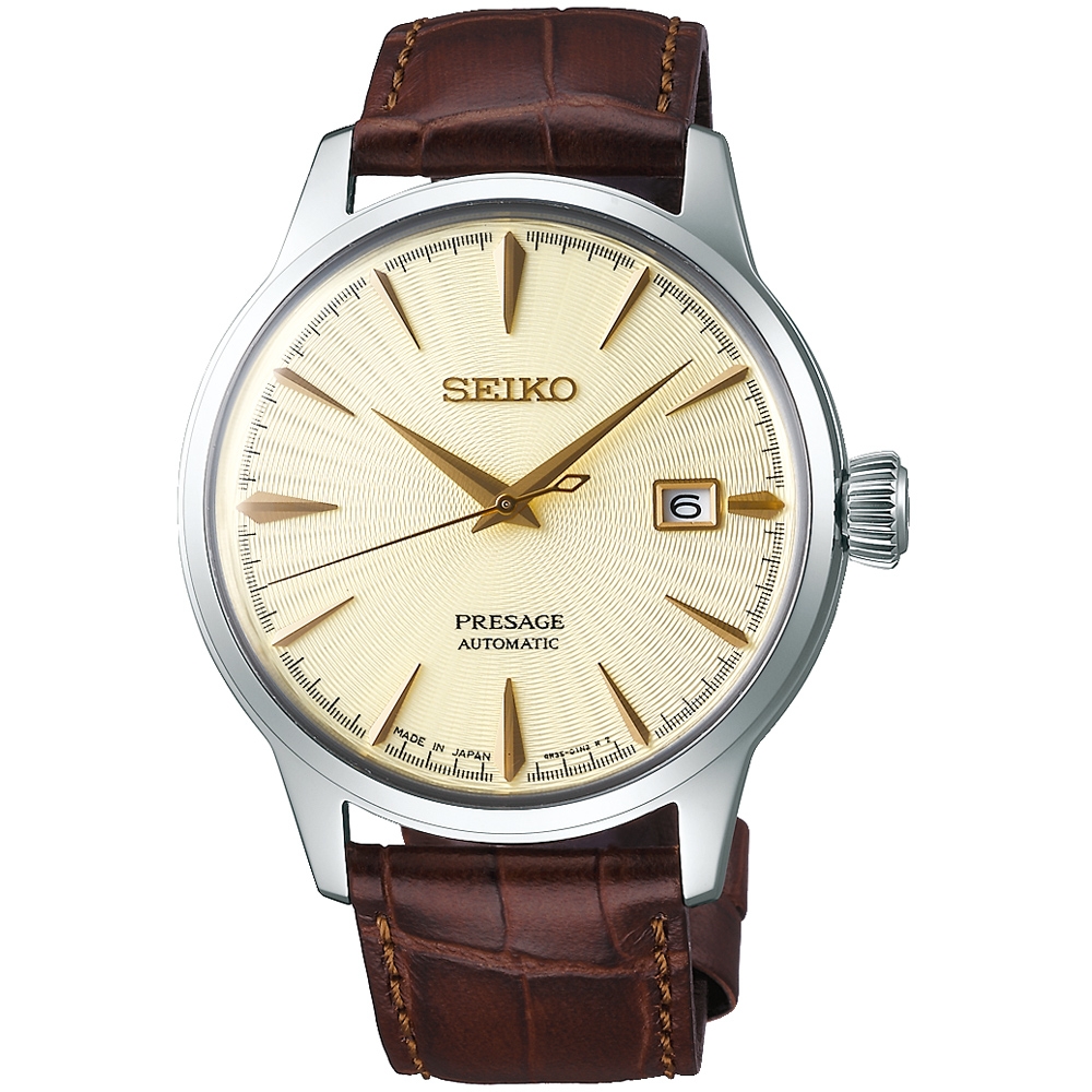 SEIKO 精工錶 Presage 調酒師-咖啡 機械錶 4R35-01T0Y(SRPC99J1)40mm