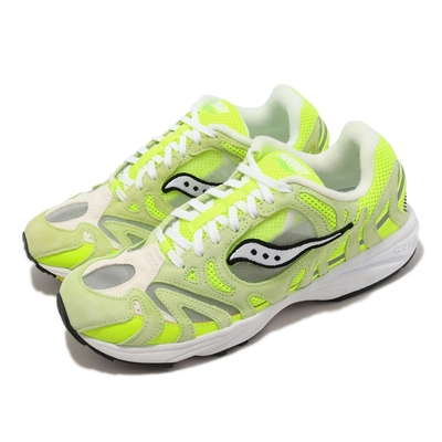 Saucony 休閒鞋 Grid Azura 2000 男鞋 螢光黃 綠 復古 支撐 Neon Volt 半透明 S704915