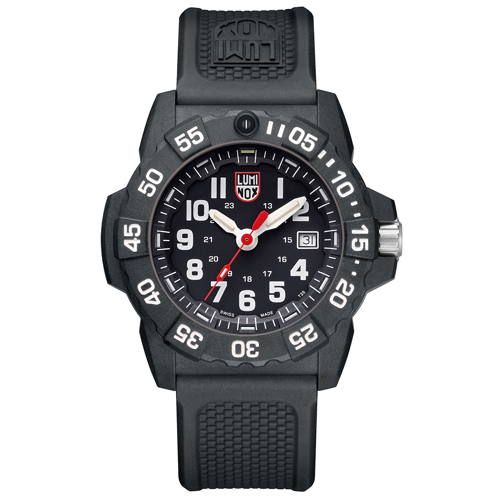 LUMINOX 雷明時NAVY SEAL 3500海豹2代禮盒組-黑x白時標/45mm