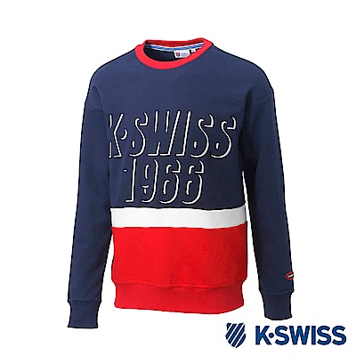 K-SWISS Round Sweat Shirts圓領長袖上衣-男-藍