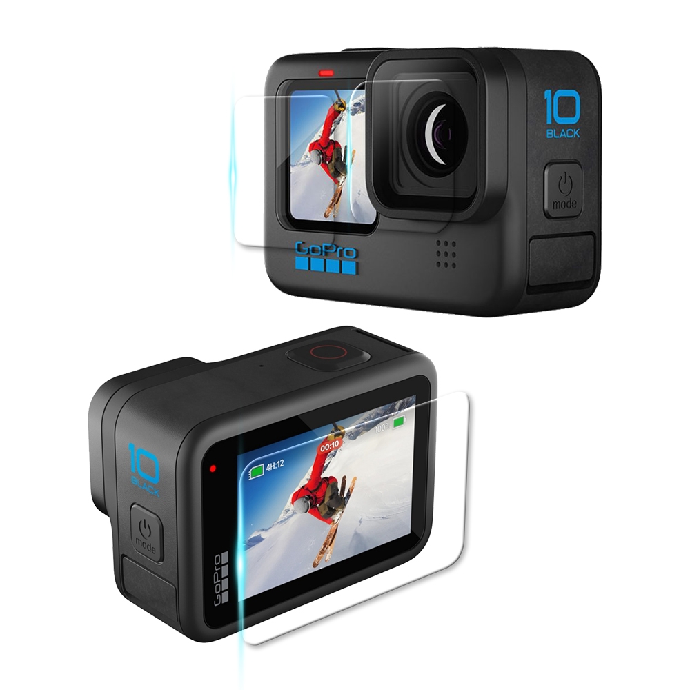 HH】GoPro HERO 10 BLACK (螢幕+鏡頭+前螢幕) 鋼化玻璃保護貼系列| Go