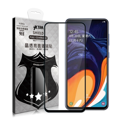 VXTRA 全膠貼合 三星 Samsung Galaxy A60 滿版疏水疏油9H鋼化頂級玻璃膜(黑)