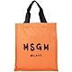 MSGM 品牌字母印花帆布托特包(橘色) product thumbnail 1