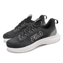 Fila 慢跑鞋 J923W 男鞋 黑 白 緩震 基本款 運動鞋 斐樂 1J923W010