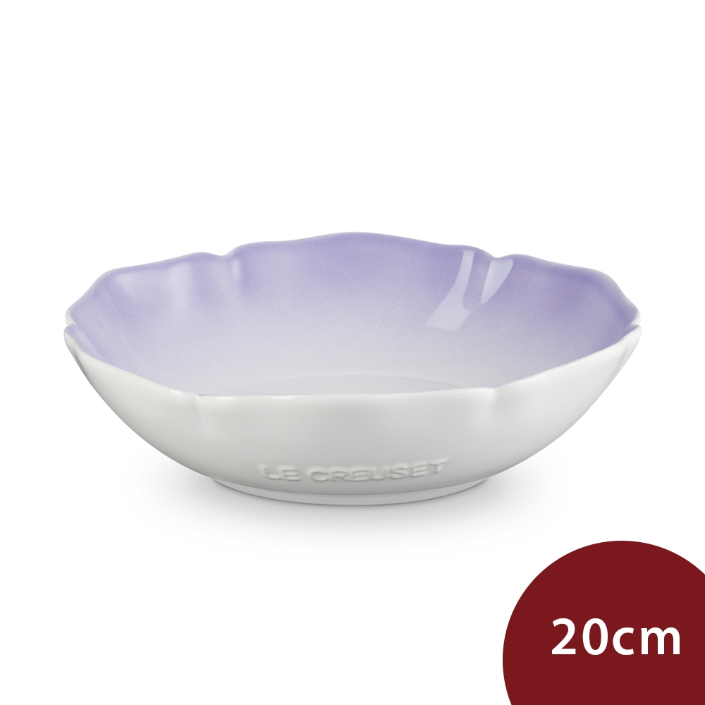 Le Creuset 凡爾賽花園系列 不規則圓形深盤 20cm 淡粉紫