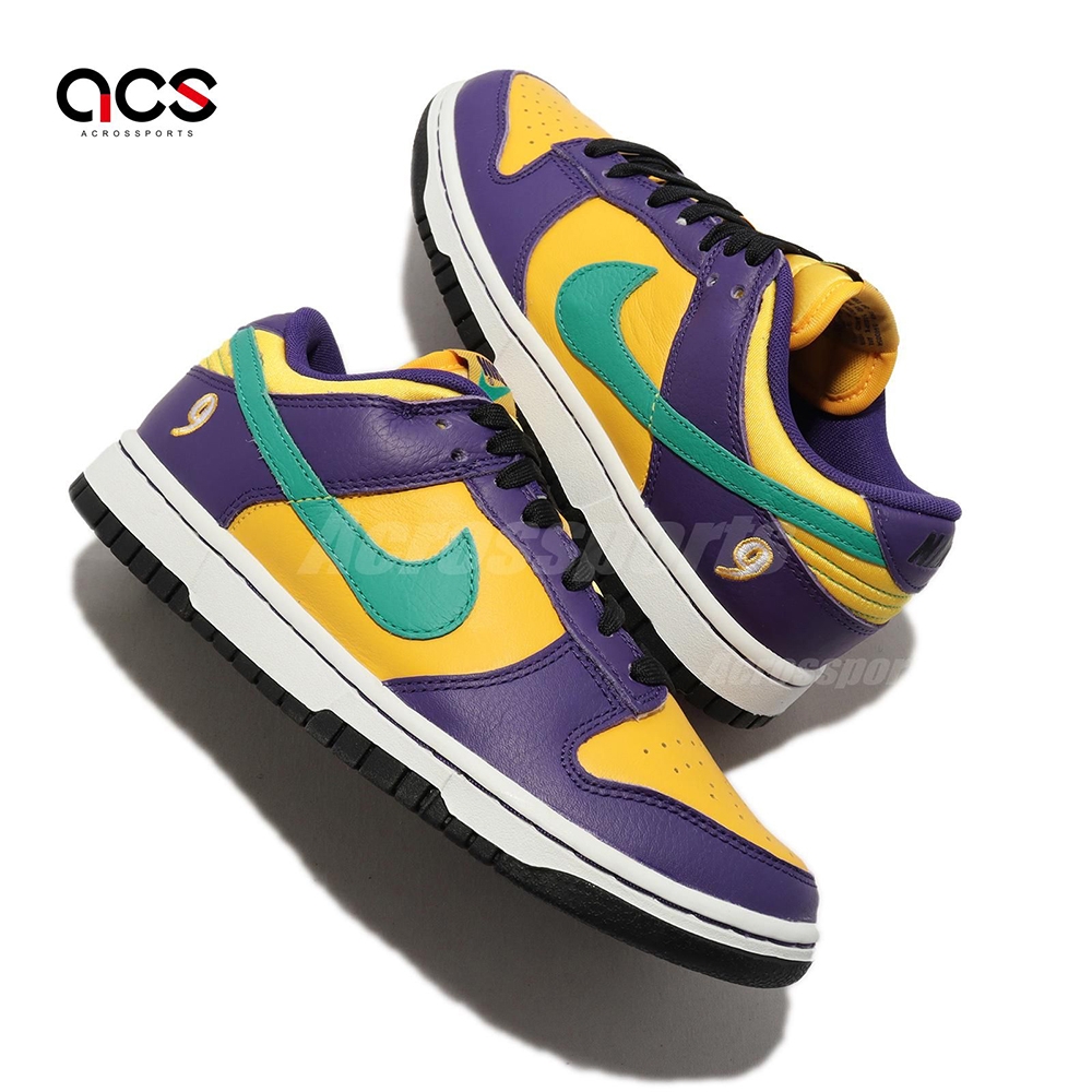 Nike 休閒鞋Wmns Dunk Low LX 女鞋男鞋紫黃Lisa Leslie 洛杉磯