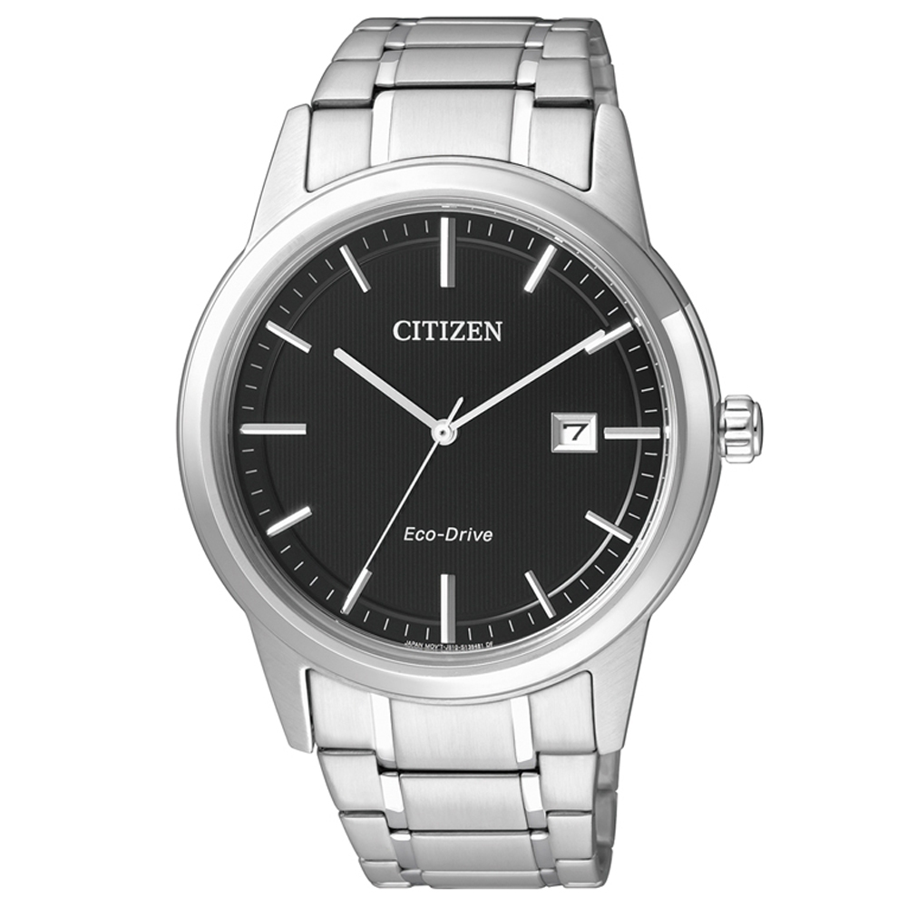 CITIZEN星辰  低調時尚光動能男錶(AW1231-58E)-黑色/39mm