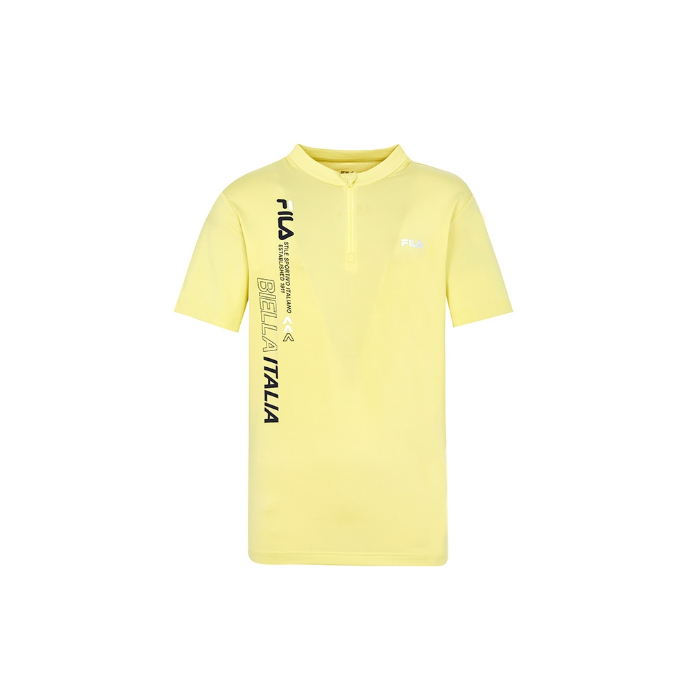 FILA 男抗UV吸濕排汗T恤-黃色 1TEX-1301-YE