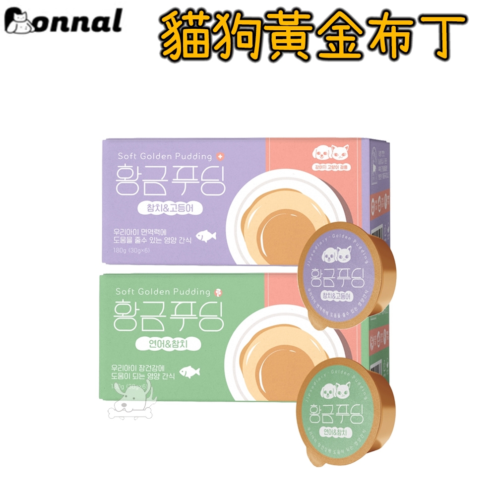 Onnal 韓國 貓狗零食金黃布丁 (30gx6罐) X 2入