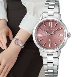 SEIKO 精工 LUKIA 簡約太陽能電波女錶(1B32-0AY0P/SSVW219J)