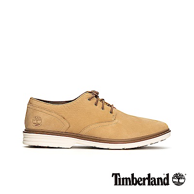 Timberland 男款淺棕色正絨面皮革防水牛津休閒鞋|A1VQN