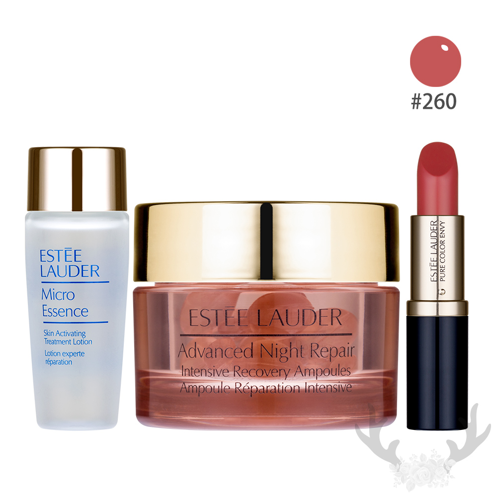 *ESTEE LAUDER 原生露30ml+特潤60天安瓶+絕對慾望潤唇膏