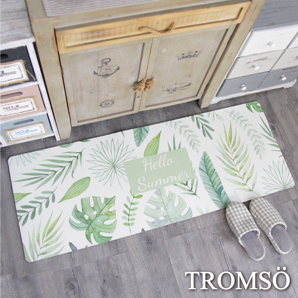 TROMSO 廚房防油皮革地墊-K311清新綠葉