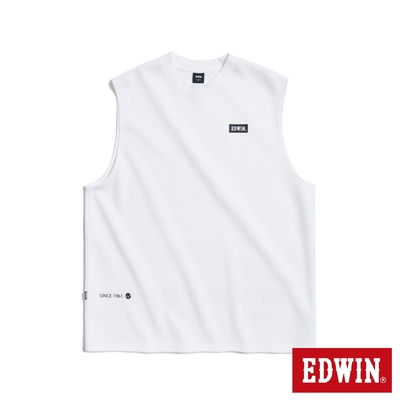 EDWIN 涼感系列 涼感吸濕排汗無袖背心-男-白色