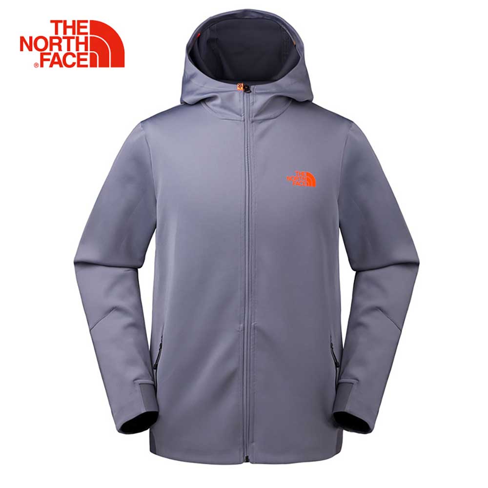 The North Face北面男款灰色吸濕排汗連帽外套|3GJ8V3T